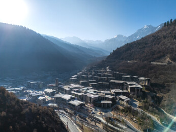 九寨华美胜地冬季风景航拍