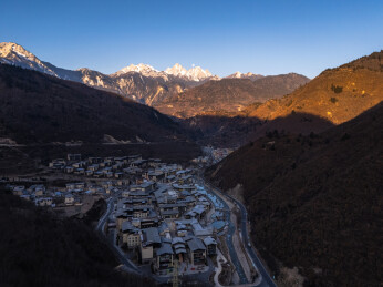 九寨华美胜地冬季风景航拍