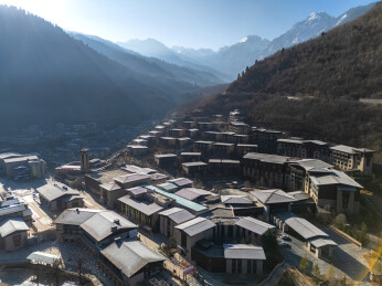 九寨华美胜地冬季风景航拍