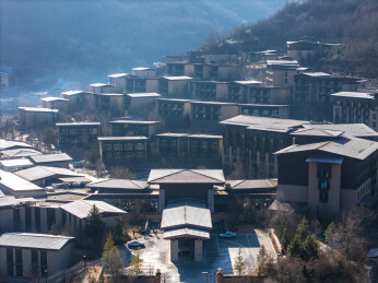 九寨华美胜地冬季风景航拍