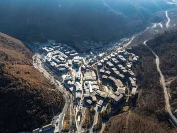 九寨华美胜地冬季风景航拍