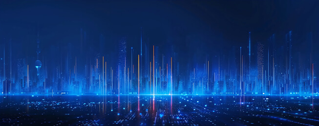 科技智慧物联网城市概念背景