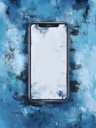 白屏上的简约图形与文字