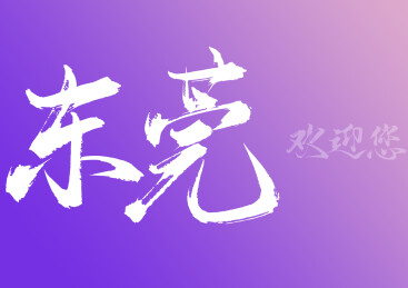 东莞旅游城市矢量书法字体