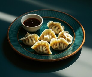 光影里的一盘饺子