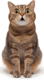 惊讶的猫咪特写