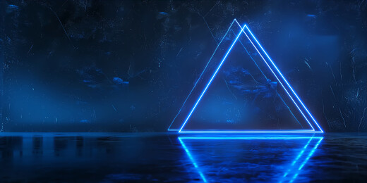 蓝色三角形体积光背景