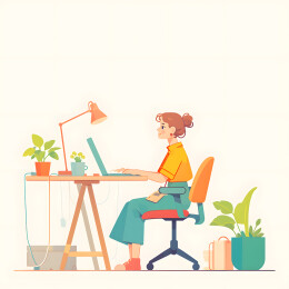 办公室上班族插画