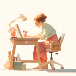 办公室上班族插画