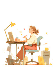 办公室上班族插画