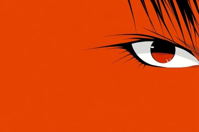 动漫人物红眼特写