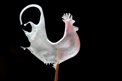 中国民间手工艺品吹糖人生肖鸡