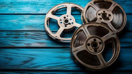 老式胶片电影卷轴