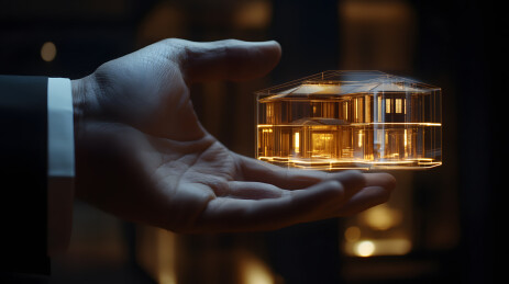 未来科技感房屋设计3D模型展示