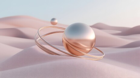 玫瑰金星球与环状轨道