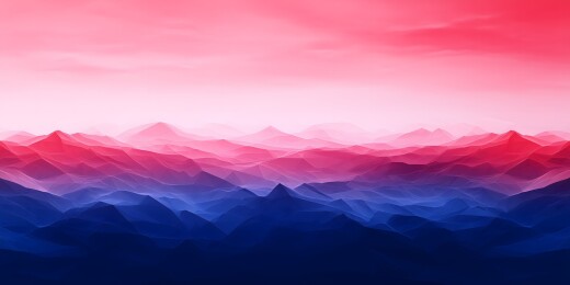 梦幻低多边形山脉