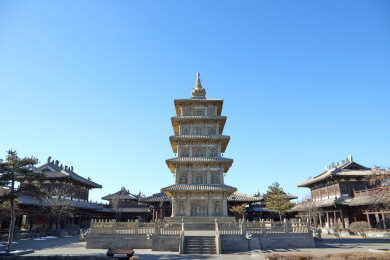 山西大同云冈石窟灵岩寺