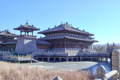 山西大同云冈石窟灵岩寺