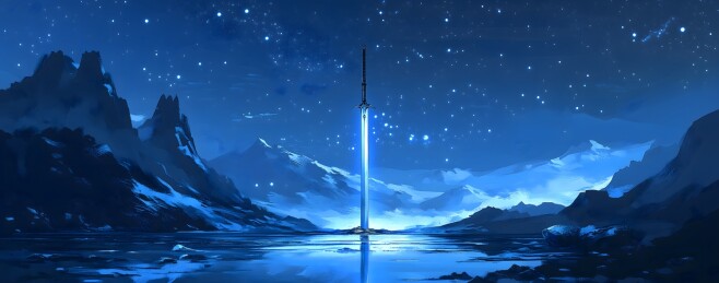夜幕下的圣剑
