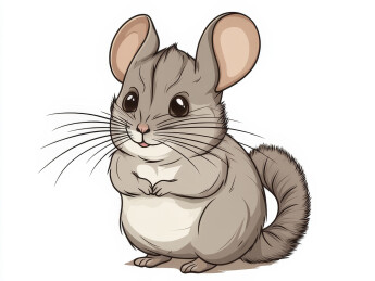 可爱的卡通龙猫插画