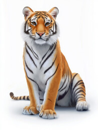 威武的老虎坐姿