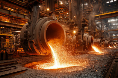 一个炼铁工业场景