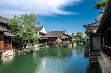 中国浙江嘉兴水乡古镇民居