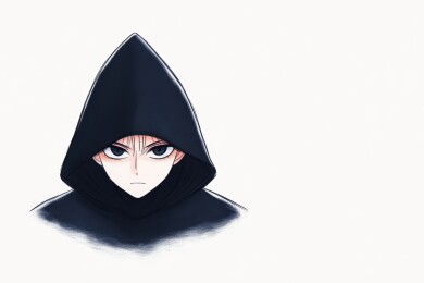 神秘黑衣少年画像