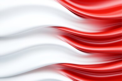 飘逸红白丝绸布料