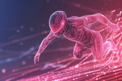 未来科技赛跑运动员