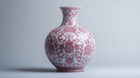 粉彩花卉纹梅瓶