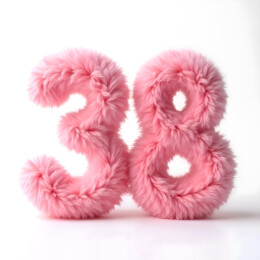 妇女节立体3.8数字白底元素