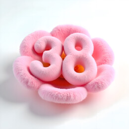 妇女节立体3.8数字白底元素