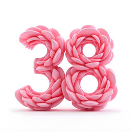 妇女节立体3.8数字白底元素