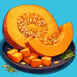 一份金黄色的南瓜