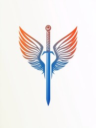 带翅膀的蓝色宝剑