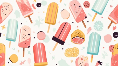 清新花卉拼接纹案