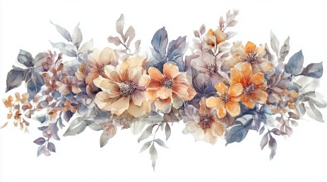 清新花卉拼接纹案