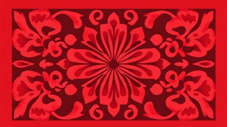 清新花卉拼接纹案