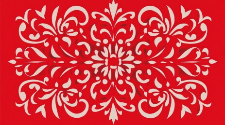 清新花卉拼接纹案