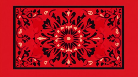 清新花卉拼接纹案