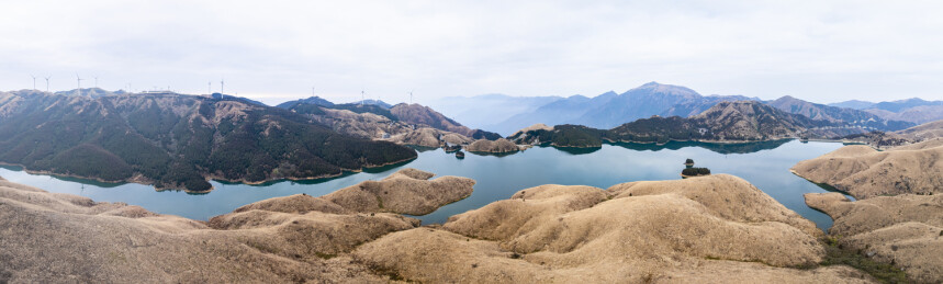 航拍桂林全州天湖