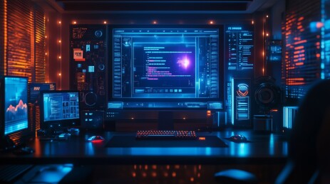 未来科技感工作站