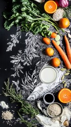 美味食谱创意摆拍黑暗系风格