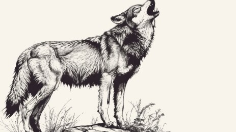 孤狼长啸背景插图
