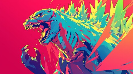 怪兽咆哮背景插图