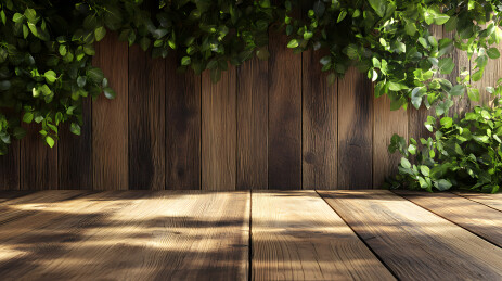 自然木质与绿植的和谐空间