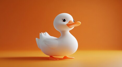 一只可爱的小鸭子