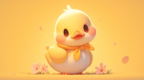 一只可爱的小鸭子