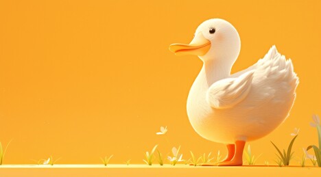 一只可爱的小鸭子